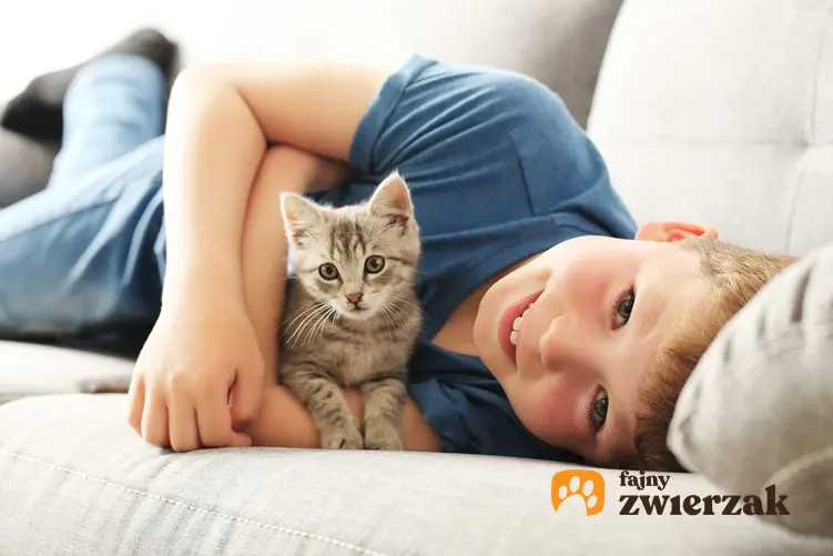 Dziecko bawiące się z kotem, a także TOP 20 ciekawostek o kotach, których dotąd nie znałeś, czyli co warto wiedzieć