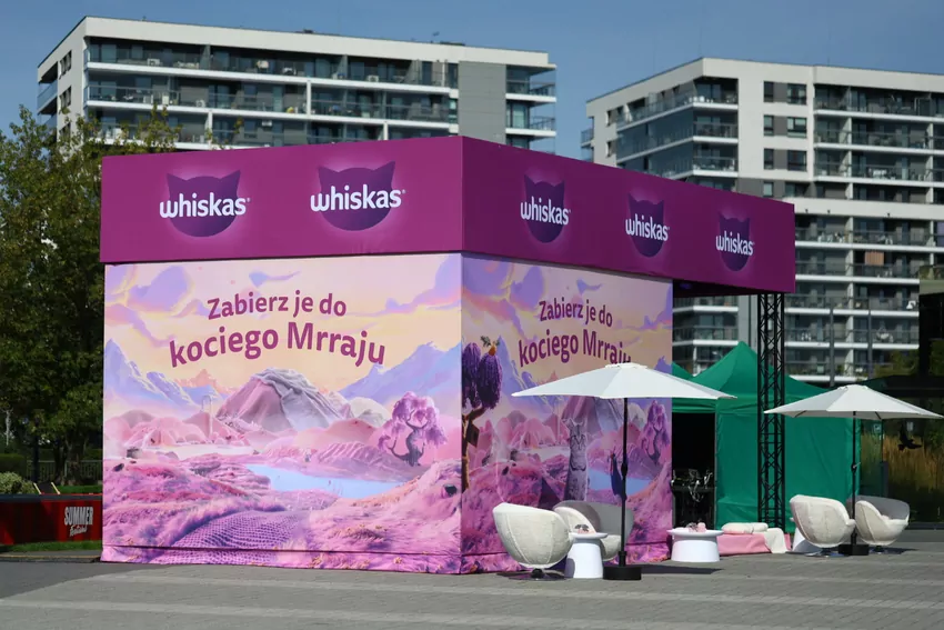 Strefa Whiskas pod centrum handlowym Westfield Arkadia w Warszawie