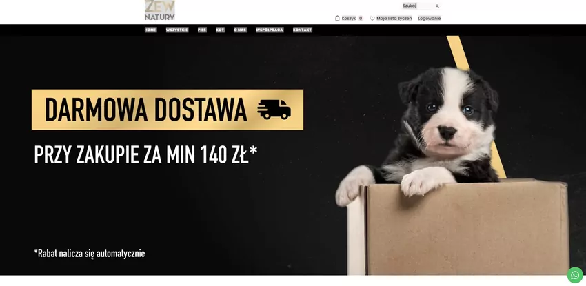 Karmy Zew Natury możesz zamówić z darmową dostawą Karmy Zew Natury