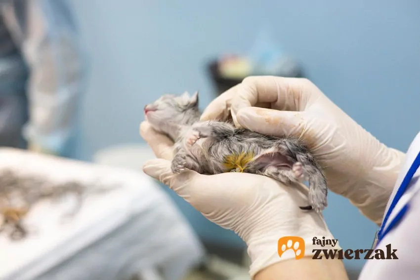 Kocię w ludzkich dłoniach