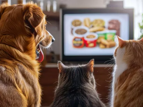Czy pies lub kot może oglądać telewizję?