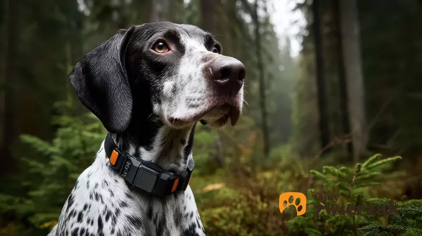 Pies z lokalizatorem GPS wbudowanym w obroże