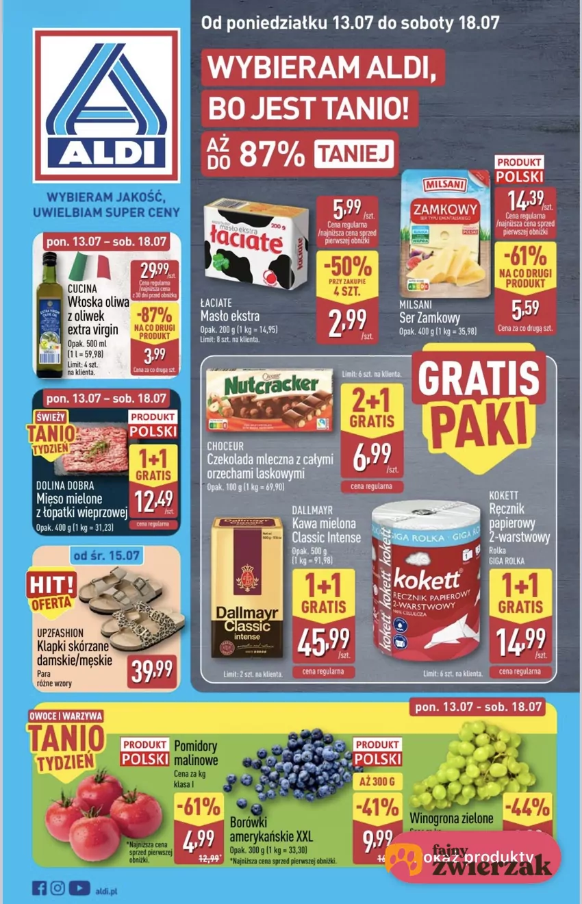 Kawa mielona Dallamyr Classic Intense (500 g) w niższej cenie w ALDI: promocja 1+1 gratis Promocje w ALDI