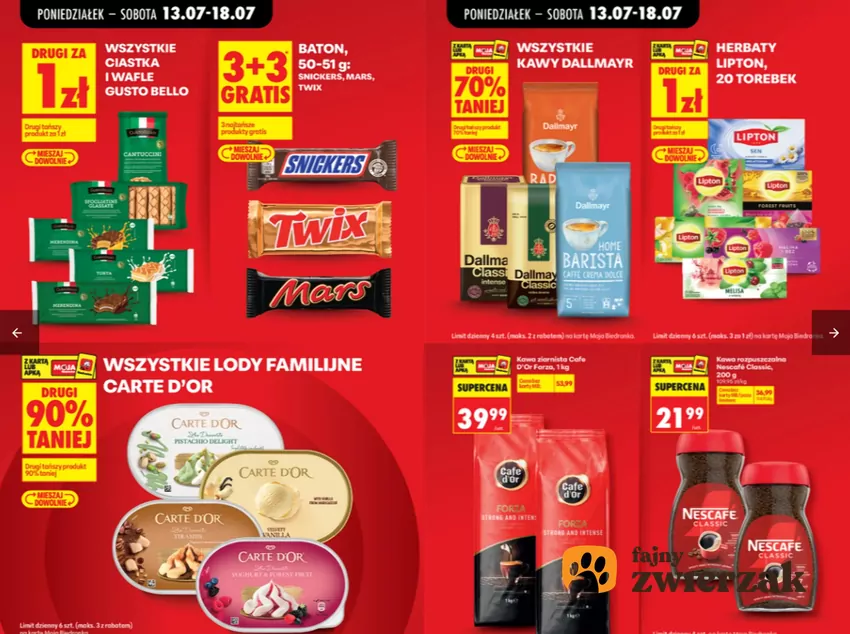 W obniżonej cenie kawa, lody i słodycze Biedronka - gazetka