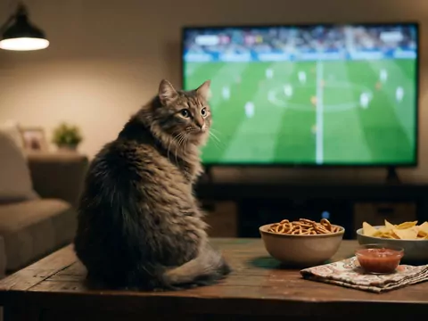 Czy kot ogląda telewizję?