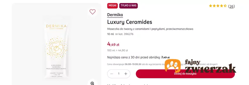 Maseczka do twarzy z ceramidami i peptydami w obniżonej cenie Gazetka Rossmanna