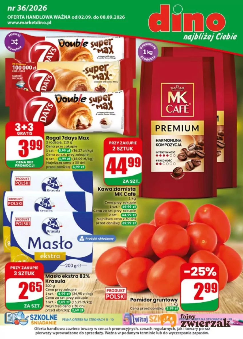 W promocji m.in. kawa ziarnista i masło Dino - gazetka