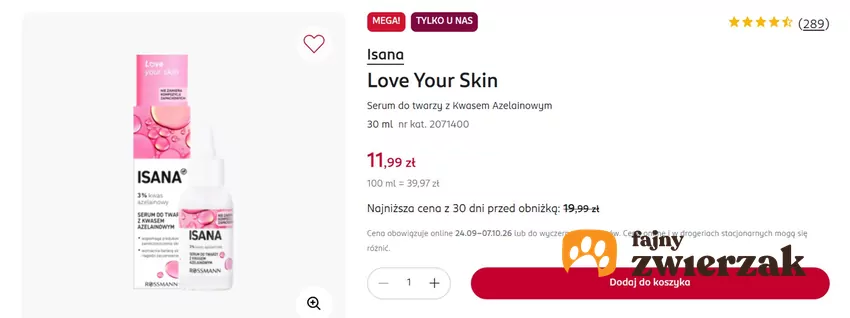 Serum do twarzy w rewelacyjnej cenie Rossmann - gazetka