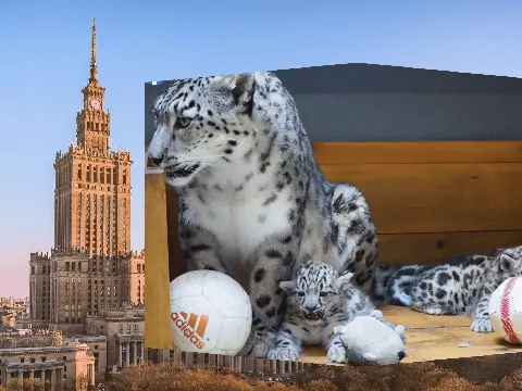 Pantery śnieżne w warszawskim zoo
