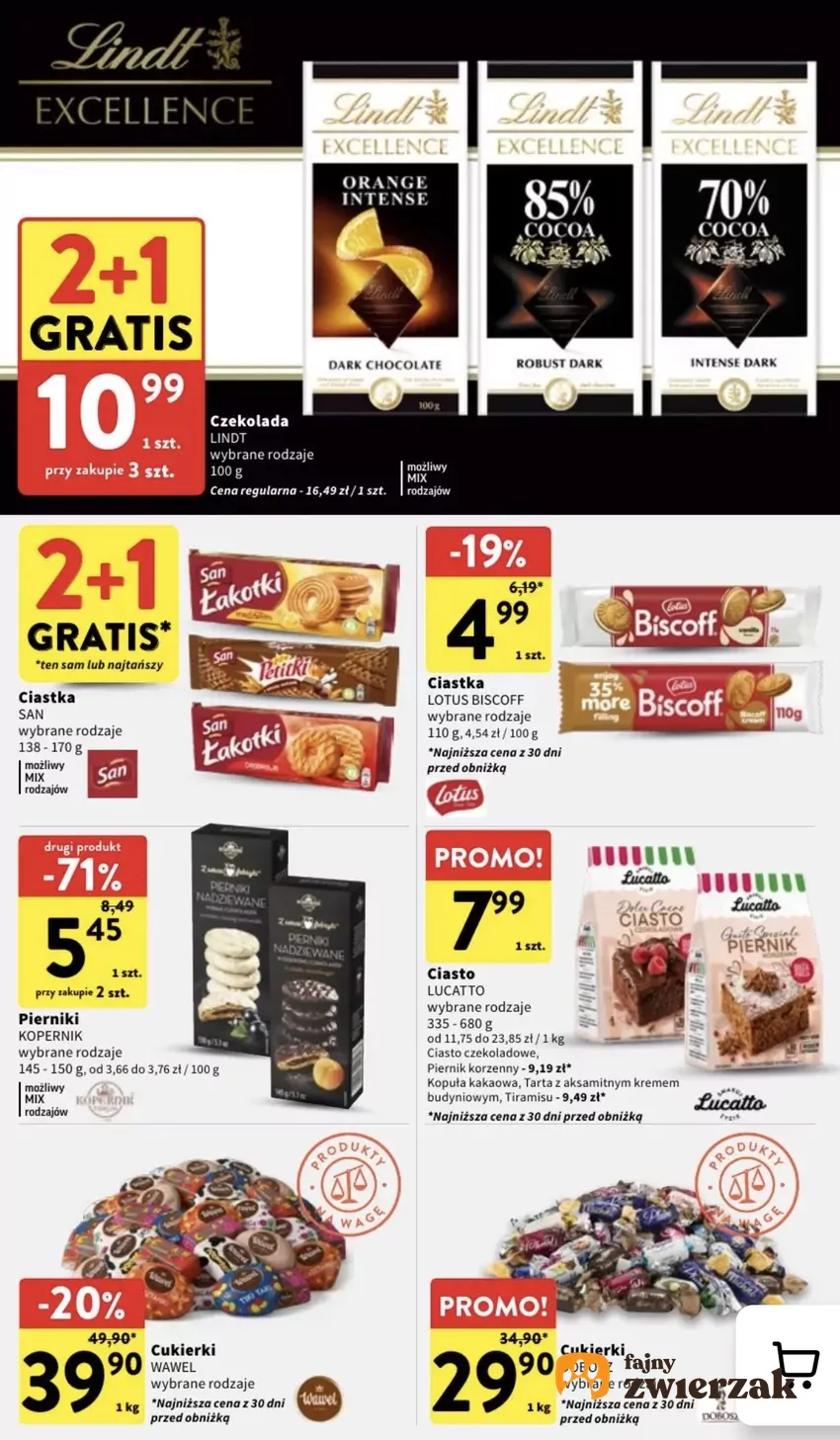 Czekolada Lindt Excellence (100 g) w promocji 2+1 gratis Promocje w Intermarche