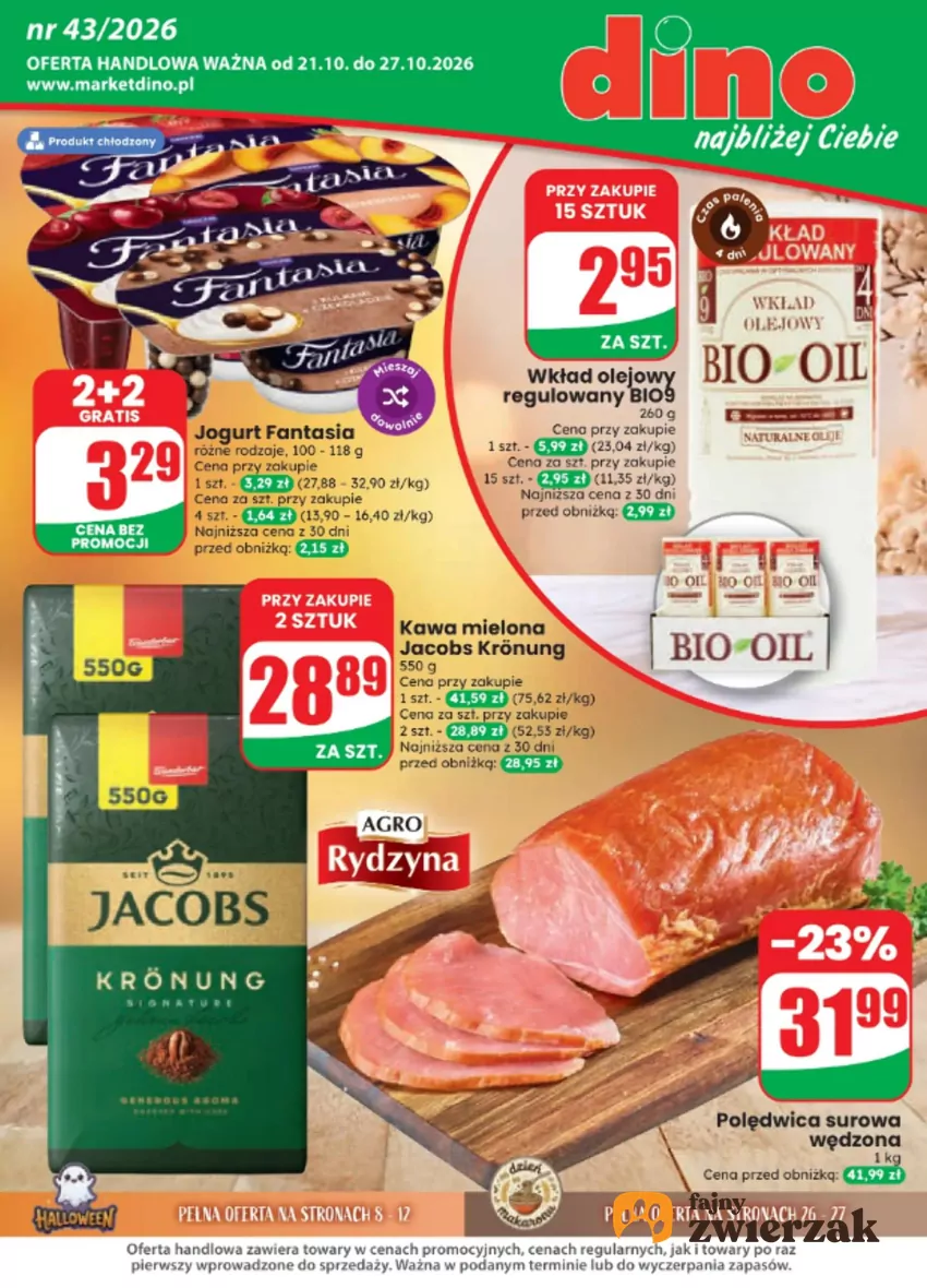 W promocji m.in. jogurty, znicze i kawa Dino - gazetka