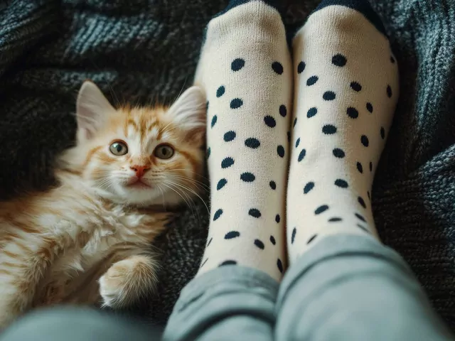 Zabawka ze skarpetki dla kota DIY