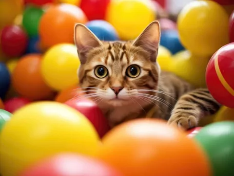 Dlaczego koty boją się balonów?