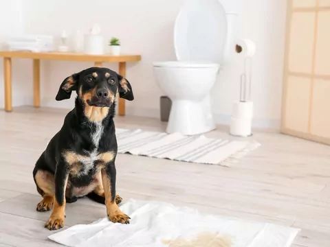 Dlaczego pies śpi przy drzwiach łazienki?