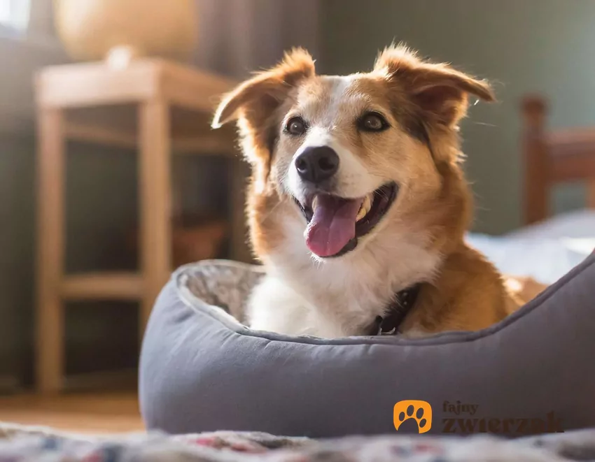 Pies leżący w legowisku