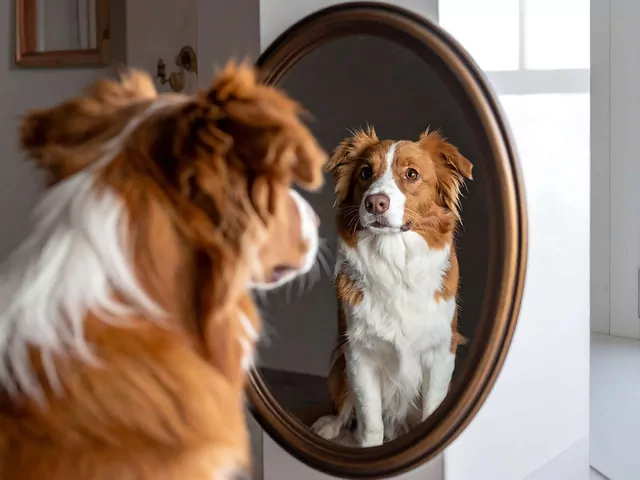 Dlaczego pies wpatruje się w lustro i szczeka?